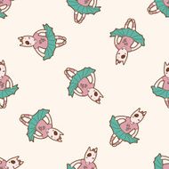 animal dog cartoon seamless pattern background N39