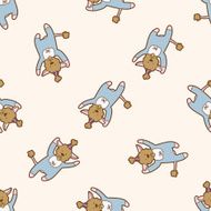 animal dog cartoon seamless pattern background N40