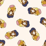 animal dog cartoon seamless pattern background N42