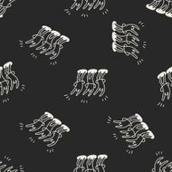 doodle Dance seamless pattern background N2