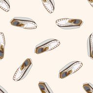 Transportation boat cartoon seamless pattern background N68