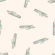 Transportation boat cartoon seamless pattern background N71