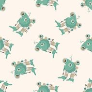 robot cartoon seamless pattern background N70