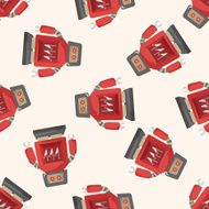 robot cartoon seamless pattern background N72