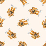 robot cartoon seamless pattern background N73
