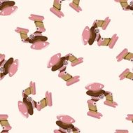 robot cartoon seamless pattern background N75