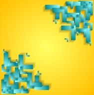 Corporate technology yellow background with cyan arrows