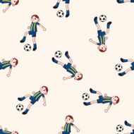 Sport soccer player cartoon seamless pattern background N17