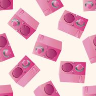radio cartoon seamless pattern background N55