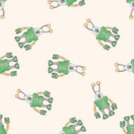 robot cartoon seamless pattern background N84