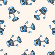 robot cartoon seamless pattern background N85