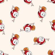 robot cartoon seamless pattern background N90