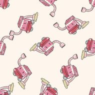 robot cartoon seamless pattern background N93