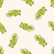 robot cartoon seamless pattern background N94