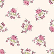 robot cartoon seamless pattern background N95