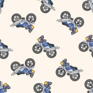 transportation motor cartoon seamless pattern background N18