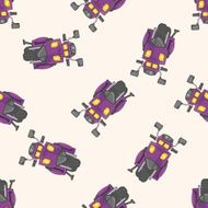 transportation motor cartoon seamless pattern background N19