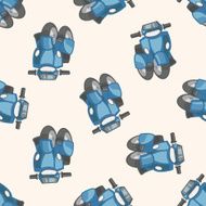 transportation motor cartoon seamless pattern background N22
