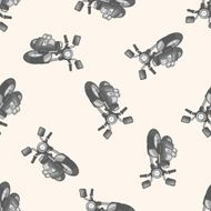 transportation motor cartoon seamless pattern background N24