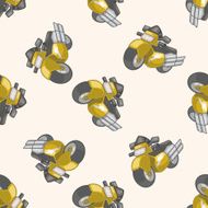 transportation motor cartoon seamless pattern background N25