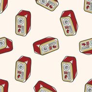 style radio cartoon seamless pattern background N3