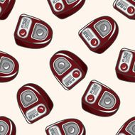 style radio cartoon seamless pattern background N4