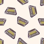 style radio cartoon seamless pattern background N5