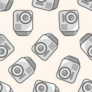 style radio cartoon seamless pattern background N8