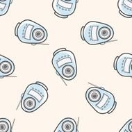 style radio cartoon seamless pattern background N11