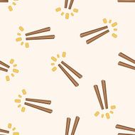 tableware chopsticks cartoon seamless pattern background