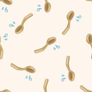 kitchenware spoon cartoon seamless pattern background N6