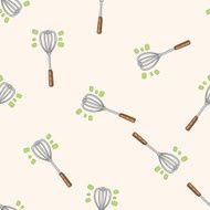 kitchenware spatula cartoon seamless pattern background N10