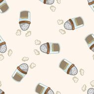 kitchenware pepper bottle cartoon seamless pattern background N3