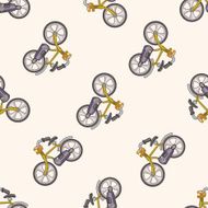 transportation bike cartoon seamless pattern background N33