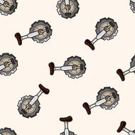 transportation bike cartoon seamless pattern background N38