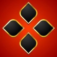 Abstract golden rhombuses Infographic background N2