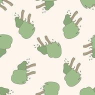 tree cartoon seamless pattern background N22