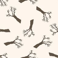 tree cartoon seamless pattern background N23
