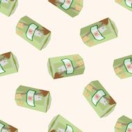 cookies cartoon seamless pattern background