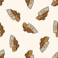 Pet dog food 10 cartoon seamless pattern background