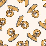 Pet exercise wheel 10 cartoon seamless pattern background
