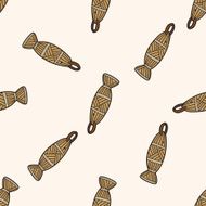 fishing bait equipment cartoon seamless pattern background