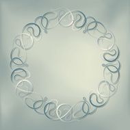 Ornamental ring in dusty silver and sage