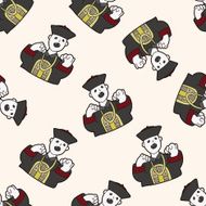 zombie cartoon seamless pattern background