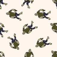 zombie cartoon seamless pattern background N5