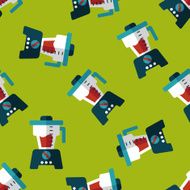 kitchenware juicer flat icon eps10 seamless pattern background N6