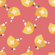 mortar and pestle flat icon eps10 seamless pattern background