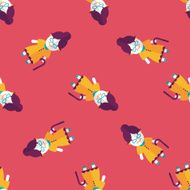 old woman flat icon eps10 seamless pattern background