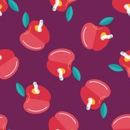 Apple flat icon eps10 seamless pattern background N2