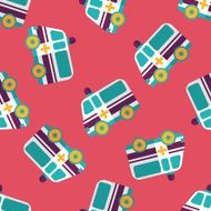 ambulance car flat icon eps10 seamless pattern background N2